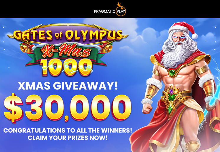 Congratulations to all the Winners! Gates of Olympus Xmas 1000 - Xmas Giveaway!
