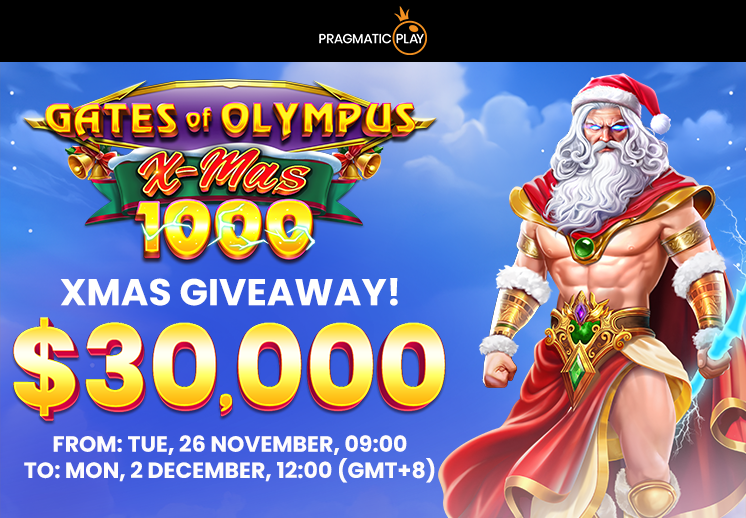 Pragmatic Play Partner Tournament:<br>Gates of Olympus Xmas 1000 - Xmas Giveaway!