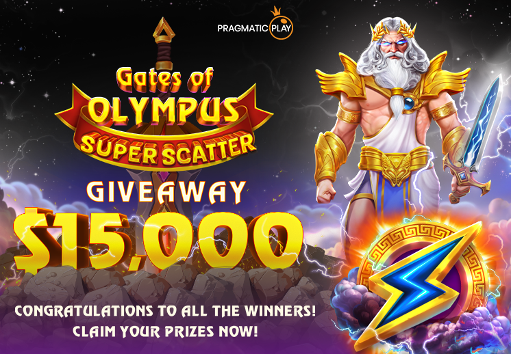 Congratulations to all the Winners! Gates of Olympus Super Scatter Giveaway!